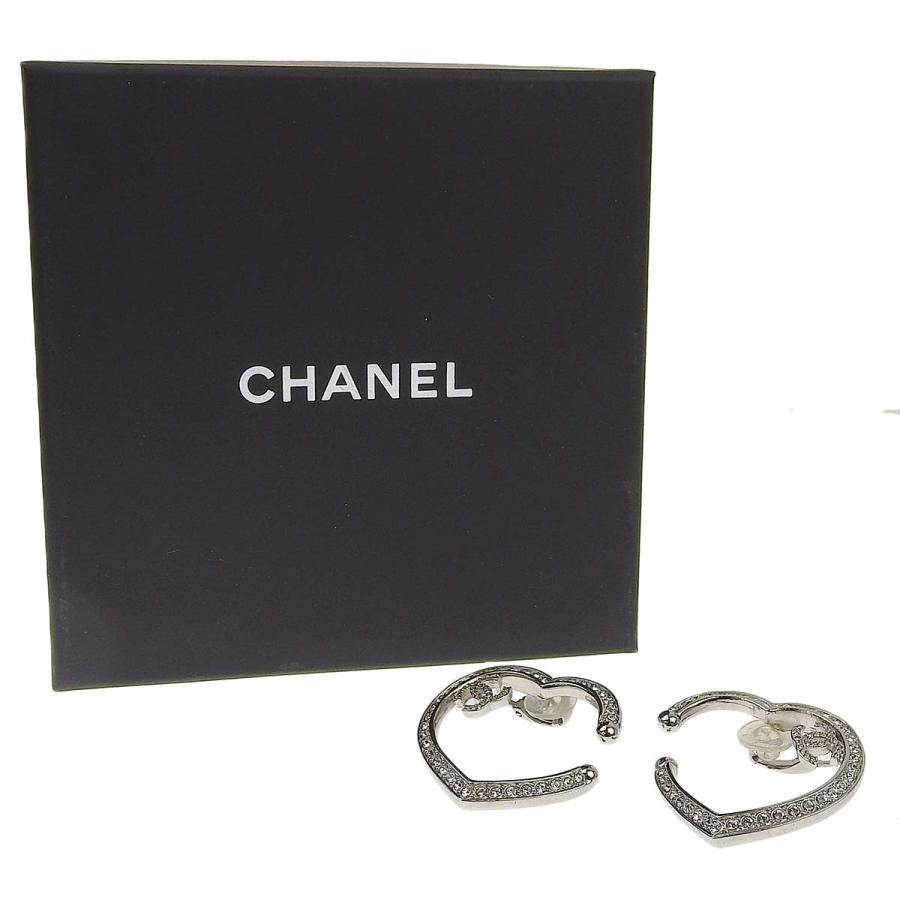 シャネル CHANEL ココマーク ハートモチーフ イヤリング メッキ シルバー レディース 4564_8