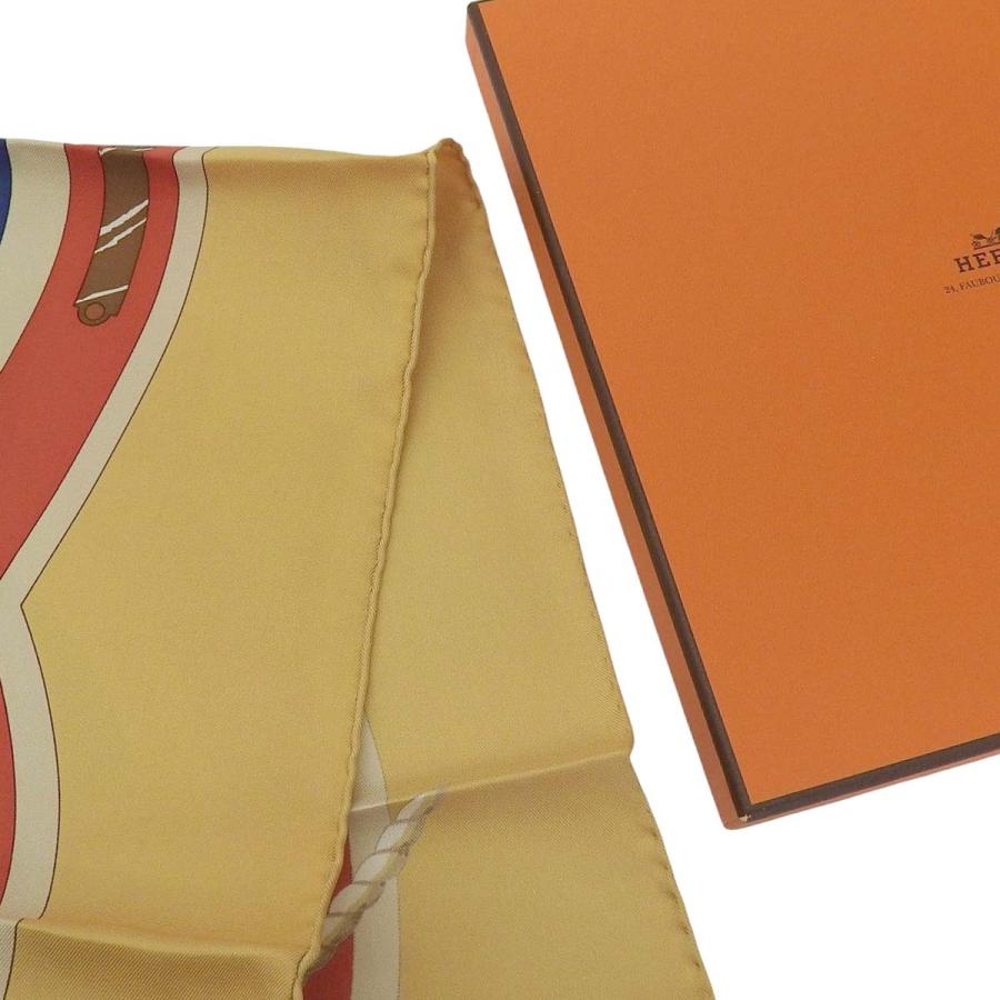HERMES エルメス カレ90 BELLS AMURES 帆の美学 スカーフ シルク