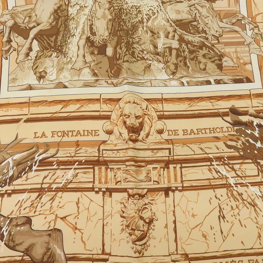 HERMES エルメス カレ90 LA FONTAINE DE BARTHOLDI バルトルディの泉  