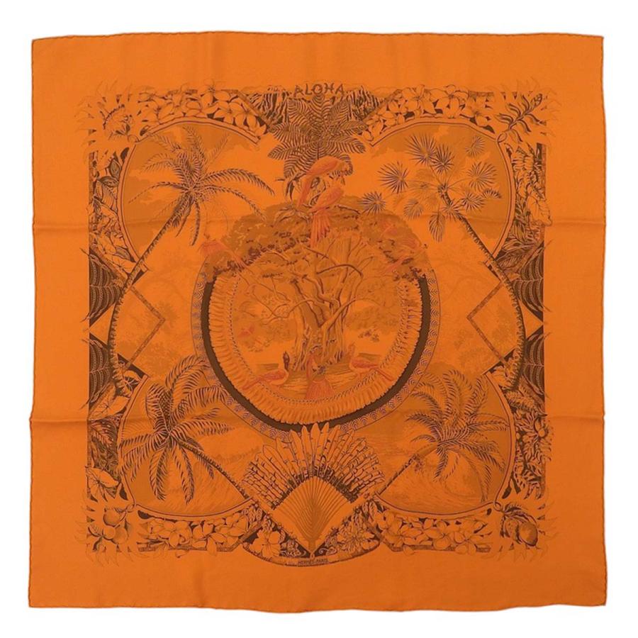 エルメス　アロハ　カレ70 HERMES（エルメス） カレ70 SURTEINT DIP DYE アロハ スカーフ シルク