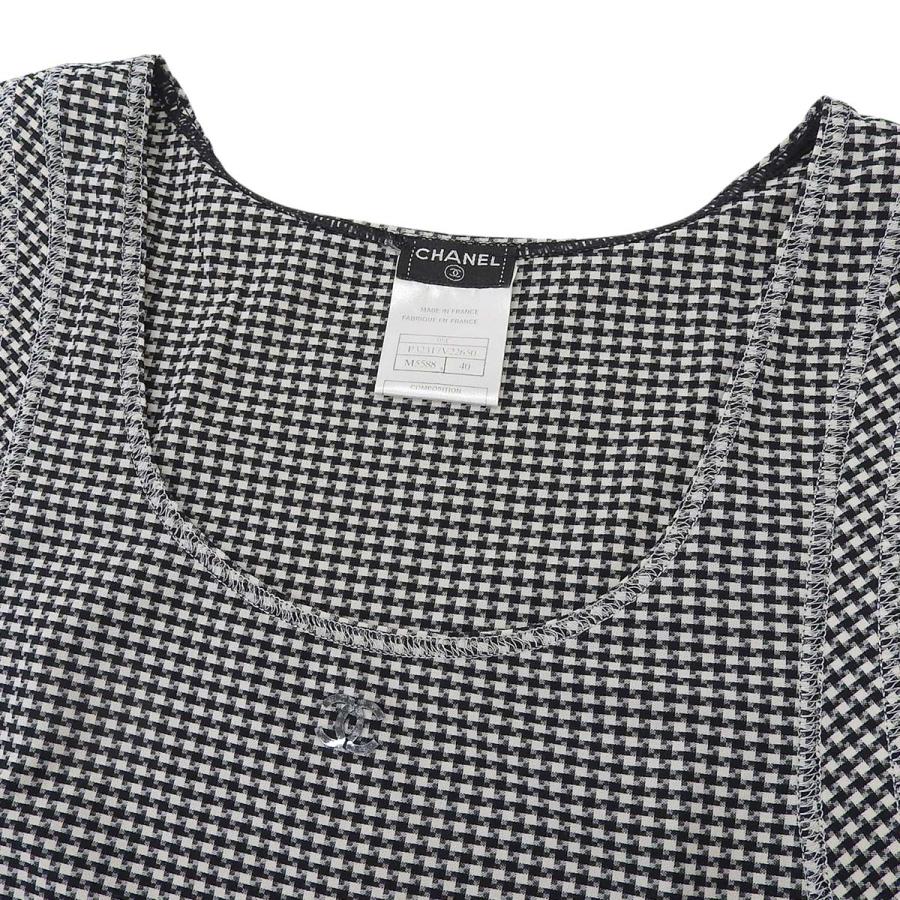 CHANEL（シャネル） チェック柄 ココマーク ノースリーブ チュニック 