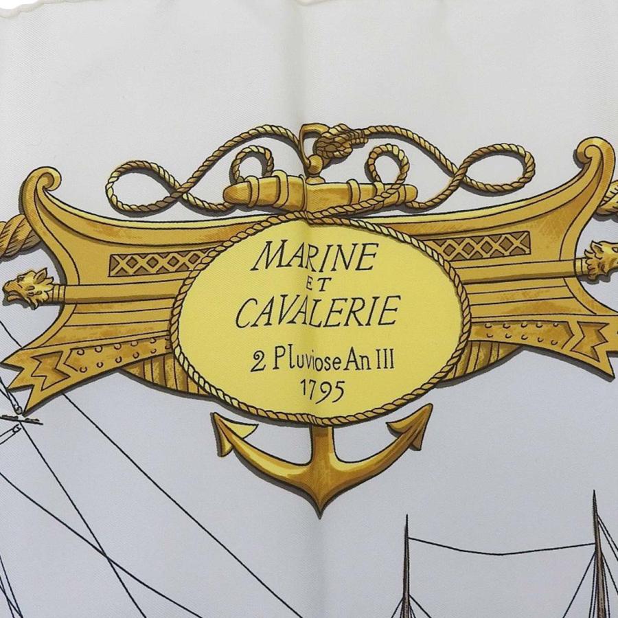 HERMES（エルメス） カレ90 MARINE ET CAVALERIE 海と騎兵隊 スカーフ