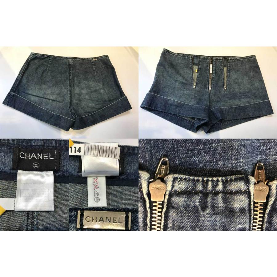 6933☆シャネル CHANEL デニム パンツ 00 サイズ38 レディース