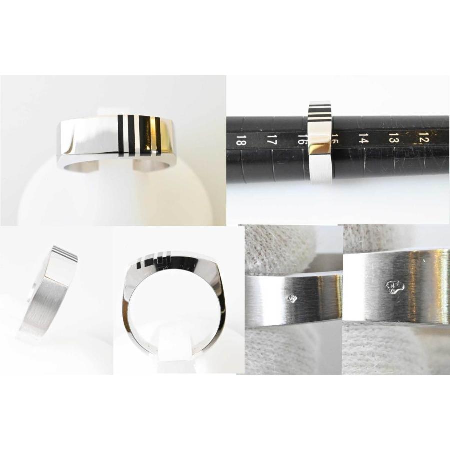 6946☆ショーメ CHAUMET 750WG ホワイトゴールド ブラックラッカー  