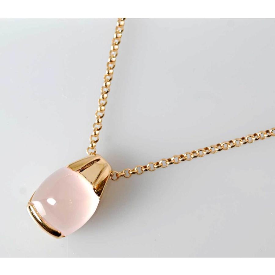 タサキ TASAKI K18YG イエローゴールド ローズクォーツ ネックレス 