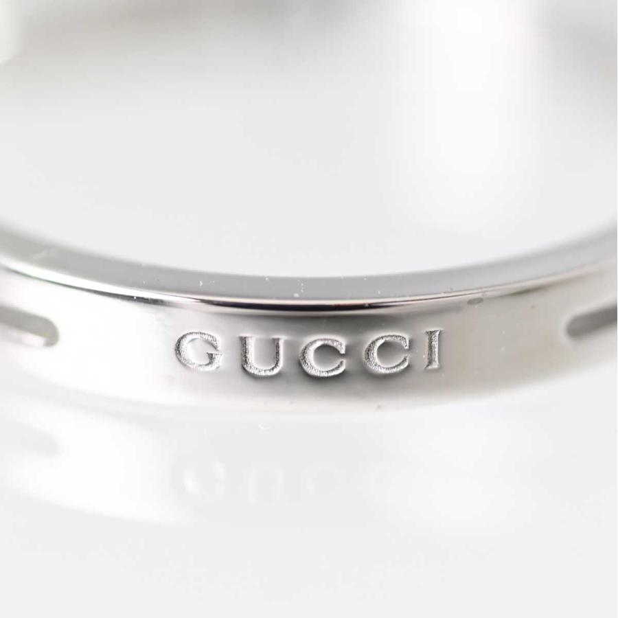 7967☆グッチ GUCCI K１８WG ホワイトゴールド ダイヤ インフィニティ