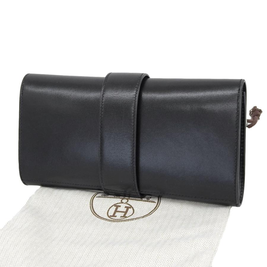 【美品】HERMES ポシェットバザールGM クラッチバッグ エルメス エルメス HERMES ポシェットメドール クラッチバッグ レザー ブラック