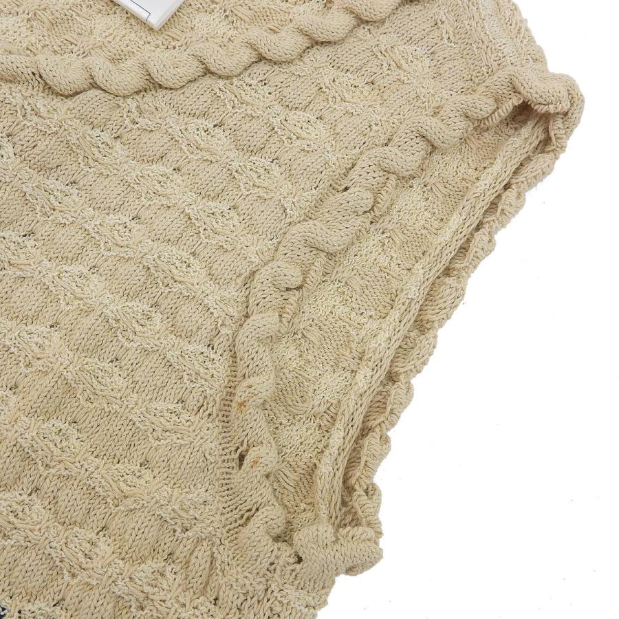 シャネル CHANEL チュニックワンピース シルク混 ベージュ ネイビー 38