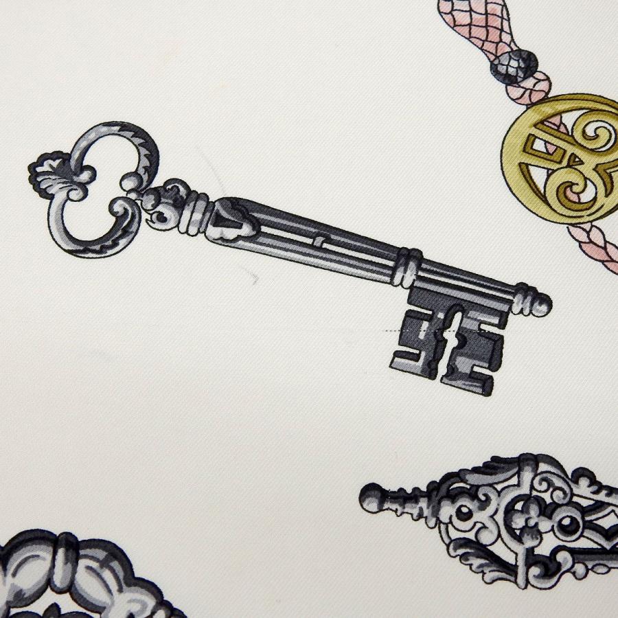 エルメス HERMES カレ90 LES CLES 鍵 スカーフ シルク ピンク エルメス HERMES カレ90 LES CLES 鍵 スカーフ シルク ピンク