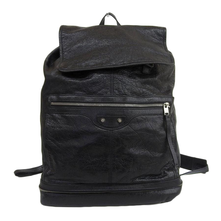 BALENCIAGA ブラック レザー リュック バレンシアガ BALENCIAGA バックパック リュックサック レザー