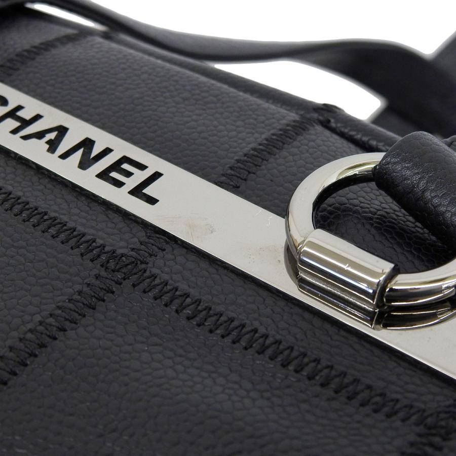 シャネル CHANEL チョコバー ミニ ボストンバッグ ソフトキャビア
