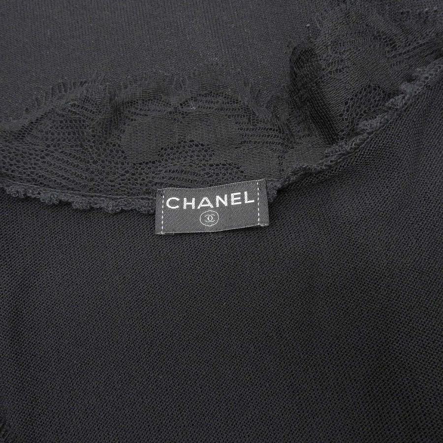 シャネル CHANEL ニット カーディガン ネイビー 38 レディース 02C