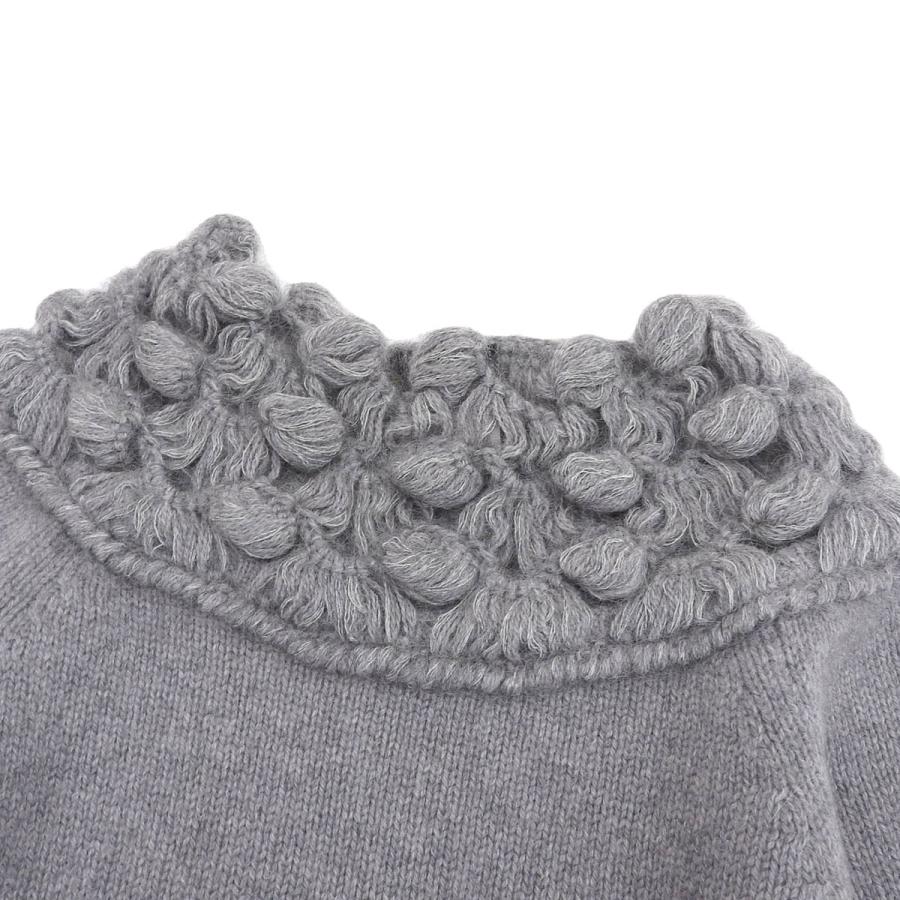 シャネル CHANEL 半袖 セーター カシミヤ グレー 38 レディース 8589