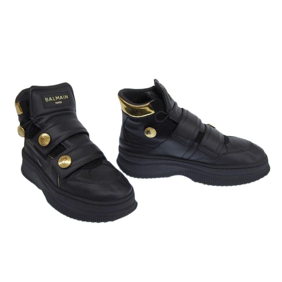 バルマン BALMAIN プーマ PUMA ハイカットスニーカー ブラック 26cm  