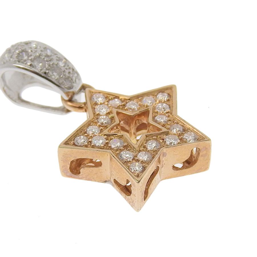 JG125★高級 ダイヤモンド0.65ct K18PG ペンダントヘッド ペンダントトップ 星 K18PG ダイヤモンド 0.65ct レディース 8669