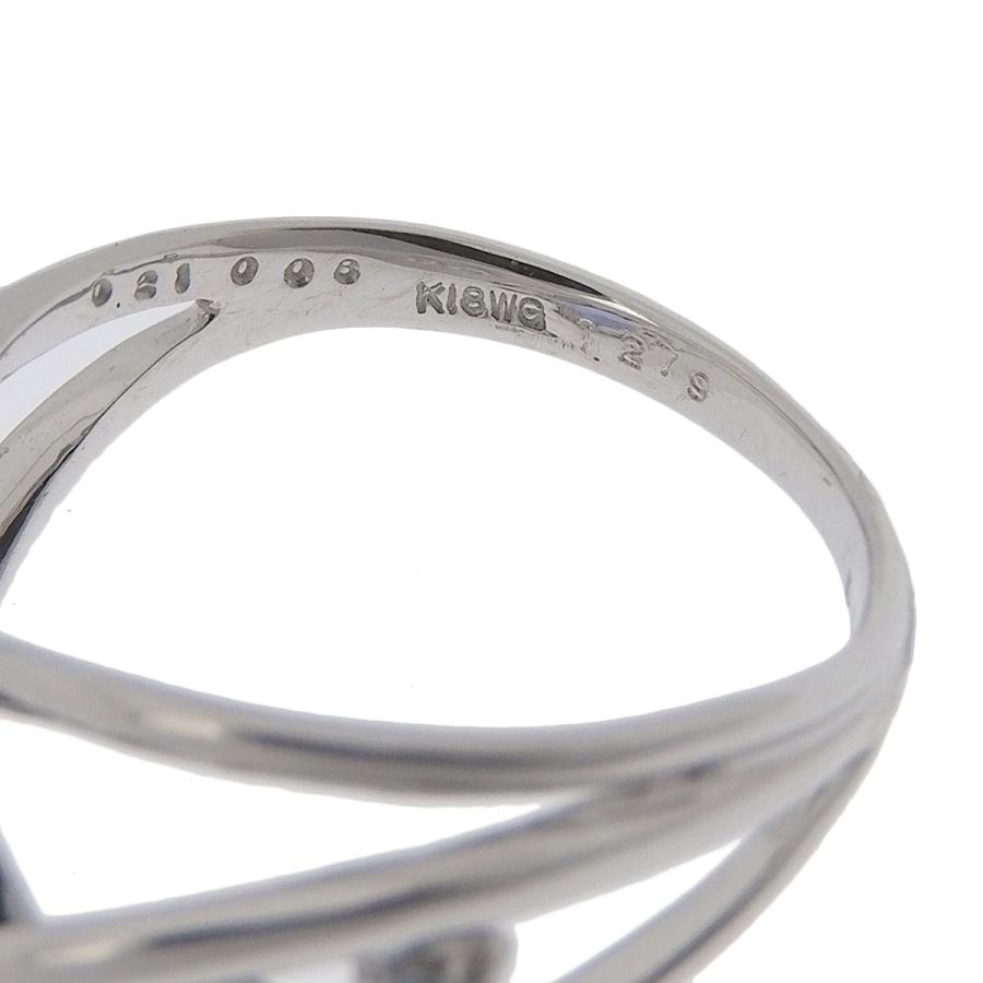 リング 指輪 K18WG タンザナイト 1.279ct ダイヤモンド 0.20ct 11号 