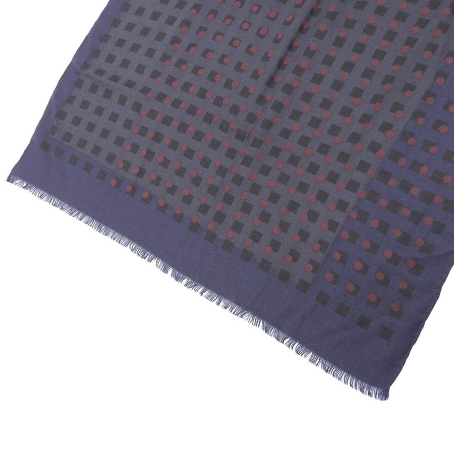 エルメス HERMES ストール カシミア シルク グレー ブラック ネイビー