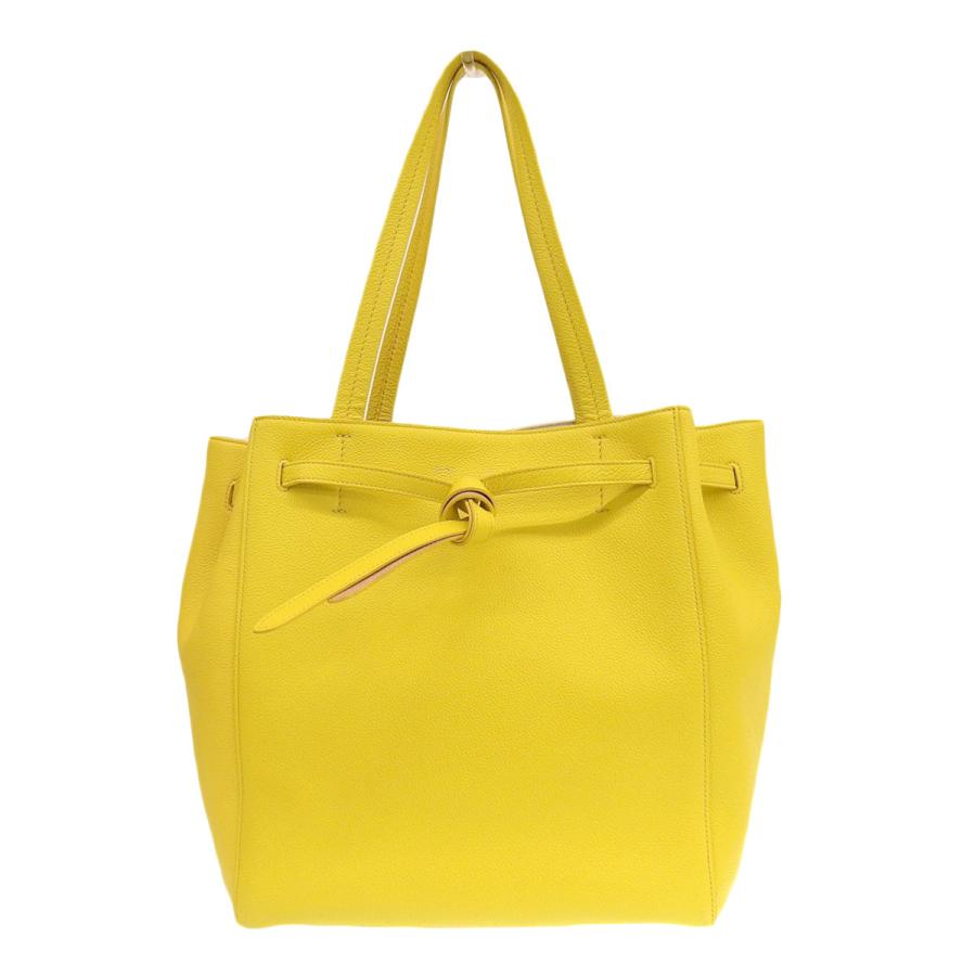 セリーヌ CELINE カバファントム トートバッグ 型押し レザー イエロー 