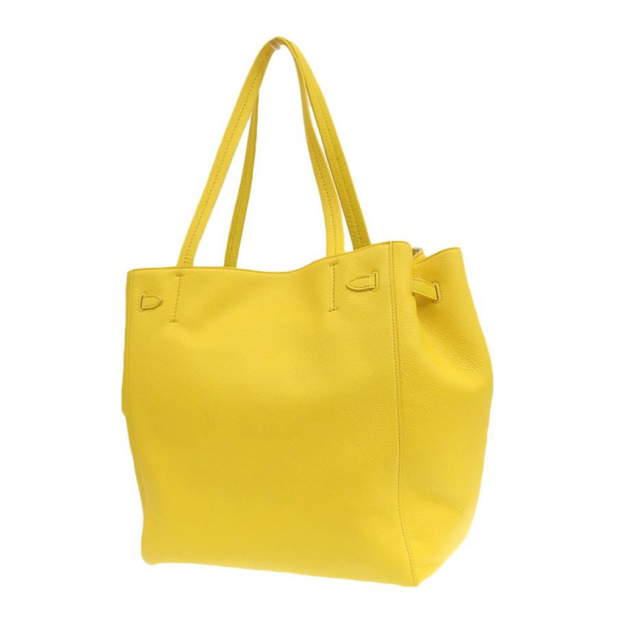 セリーヌ CELINE カバファントム トートバッグ 型押し レザー イエロー