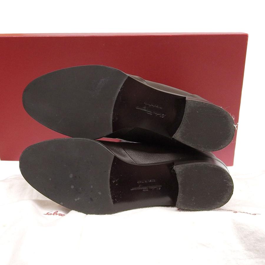 FERRAGAMO（フェラガモ） ロング ブーツ レザー ムートン ブラウン 7C