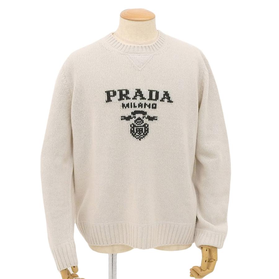 プラダ　ニット　Prada 白　ホワイト　カシミヤ　カシミア PRADA（プラダ） セーター ホワイト カシミヤ ウール ホワイト 52