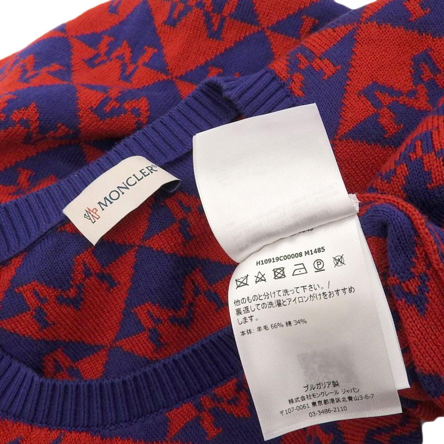 MONCLER（モンクレール） 長袖 セーター ウール コットン レッド