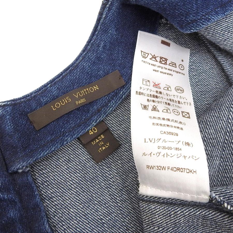 LOUIS VUITTON ルイヴィトン デニム ワンピース ノースリーブ 40 