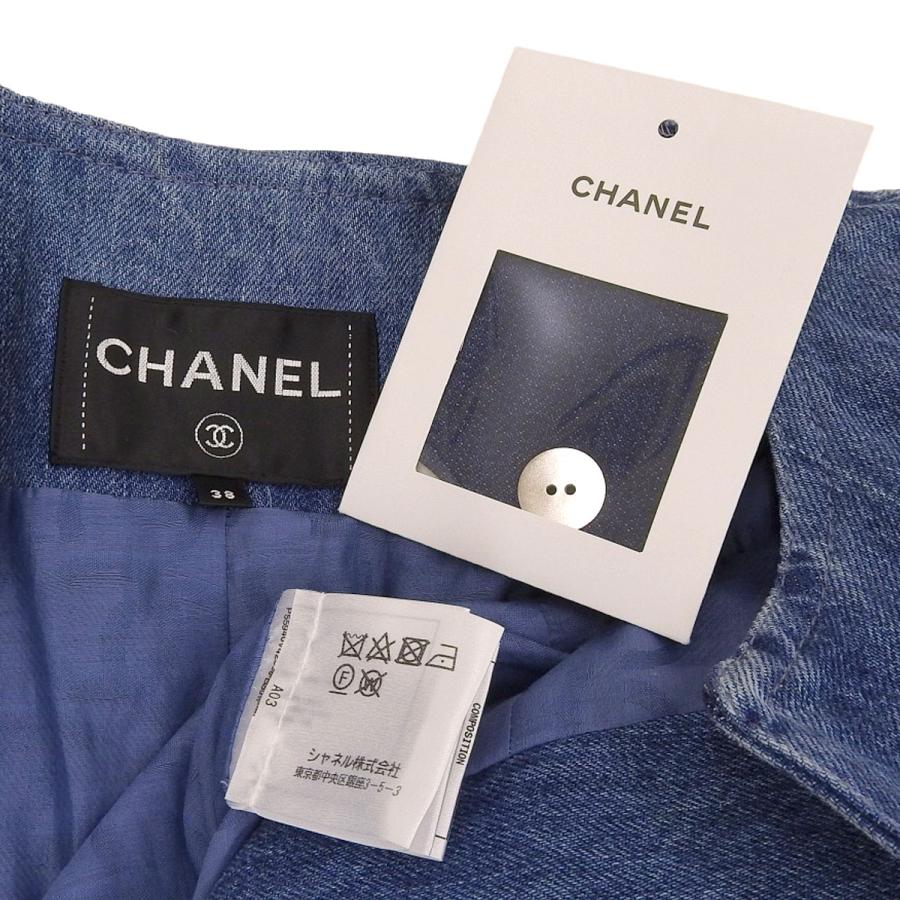 CHANEL（シャネル） デニムジャケット ココマーク コットン ブルー 38