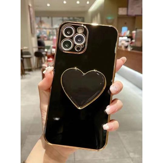 iPhone7p/8p/7/8/X/11/12/13/14/15 韓国 iPhone ケース ハート メッキ