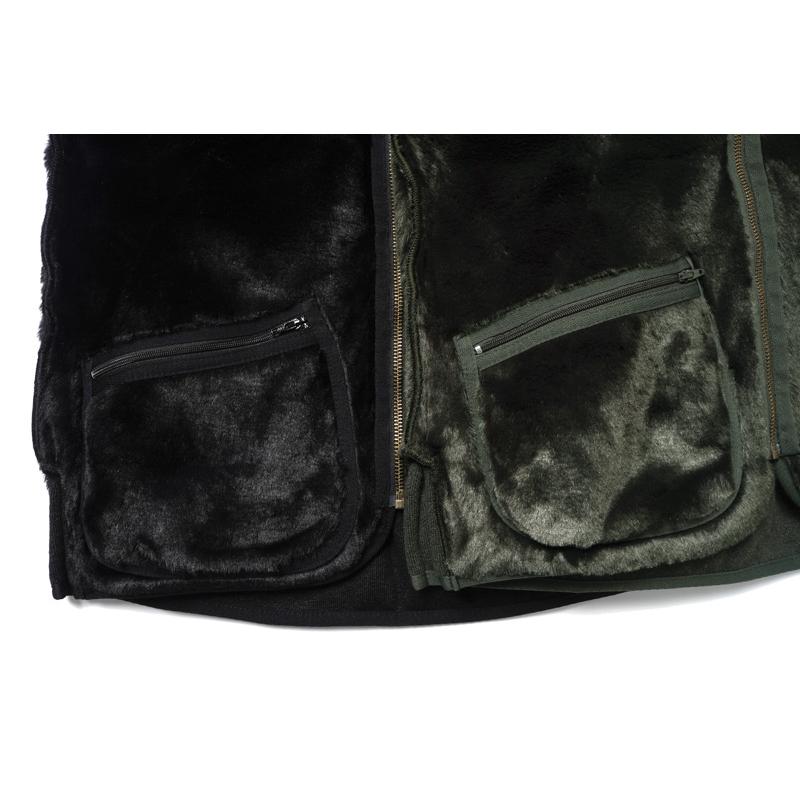 Barbour ファーベスト 黒 Barbour バブアー ベスト “フロントジップ ファー ライナー ベスト