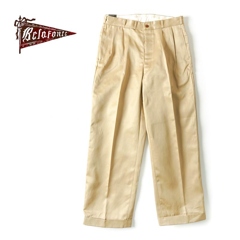 BELAFONTE◇ストレートパンツ/M/コットン/NVY/無地 BELAFONTE