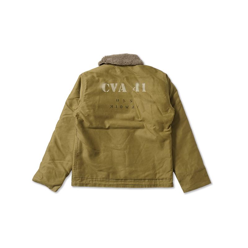 BUZZ RICKSON'S バズリクソンズ N-1 ジャケット Type N-1 Khaki  DEMOTEX-ED STENCIL "MIDWAY" BR15766の画像