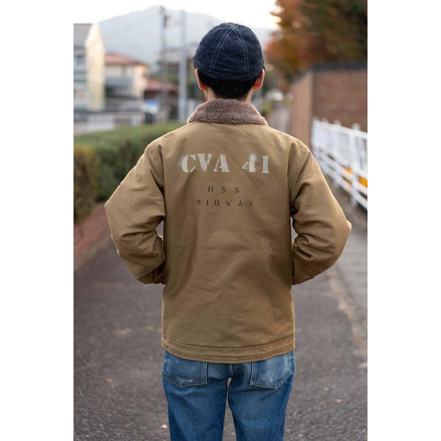 BUZZ RICKSON'S バズリクソンズ N-1 ジャケット Type N-1 Khaki  DEMOTEX-ED STENCIL "MIDWAY" BR15766の画像