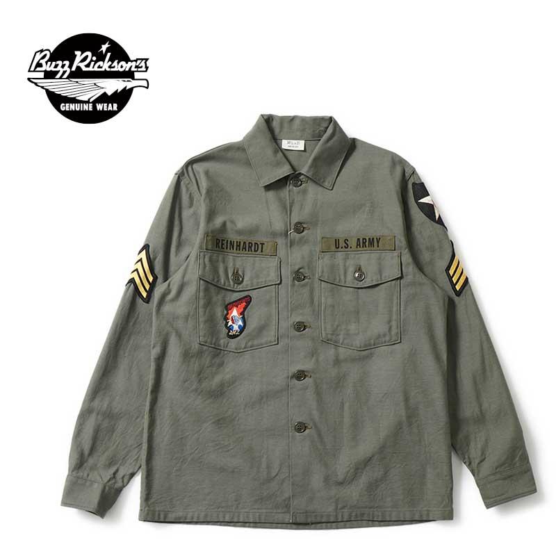 BUZZ RICKSON'S バズリクソンズ ジャケット SHIRT MAN'S COTTON SATEEN OLIVE GREEN SHADE107 "DEMILITARIZED ZONE" BR29586 | BUZZ RICKSON'S