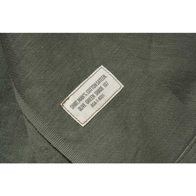 BUZZ RICKSON'S バズリクソンズ ジャケット SHIRT MAN'S COTTON SATEEN OLIVE GREEN SHADE107 "DEMILITARIZED ZONE" BR29586 | BUZZ RICKSON'S | 10