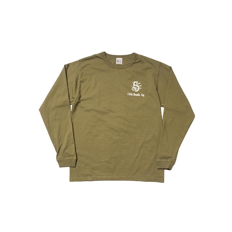 Buzz Rickson’s / 長袖Tシャツ/M/コットン/GRY BUZZ RICKSON'S バズリクソンズ 長袖 Tシャツ “L/S T-SHIRT 13th BOMB