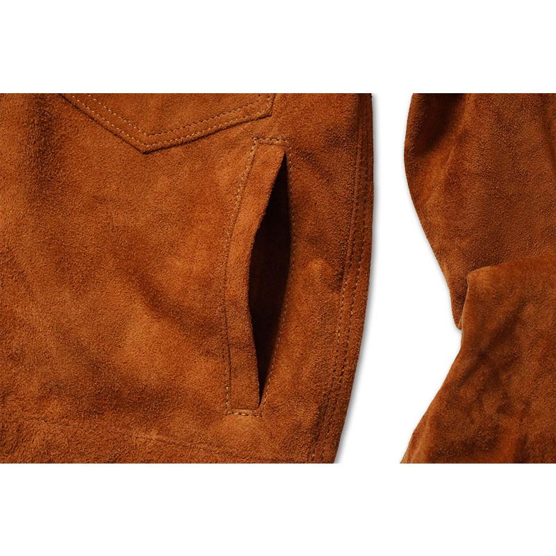 DOUBLE HELIX ダブルヘリックス　レザージャケット　"Gold Digger Suede Brown"  WM0293の画像