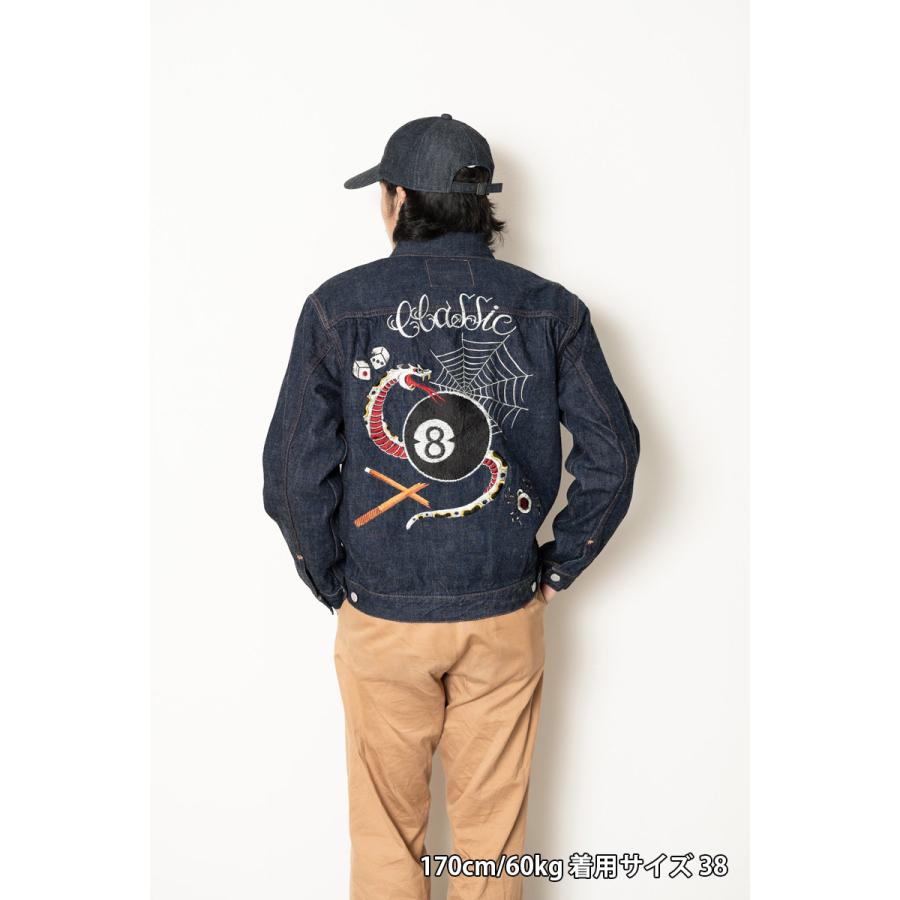 FULLCOUNT フルカウント FULLCOUNT×彫だい  デニム ジャケット  “CLASSIC TATTOO EMBROIDERY TYPE 2nd DENIM JACKET 13.7oz”  ONE WASH  2102E | FULLCOUNT | 12