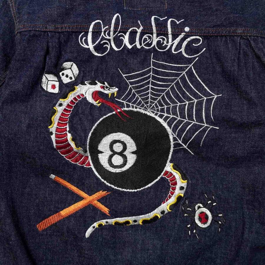 FULLCOUNT フルカウント FULLCOUNT×彫だい  デニム ジャケット  “CLASSIC TATTOO EMBROIDERY TYPE 2nd DENIM JACKET 13.7oz”  ONE WASH  2102E | FULLCOUNT | 07