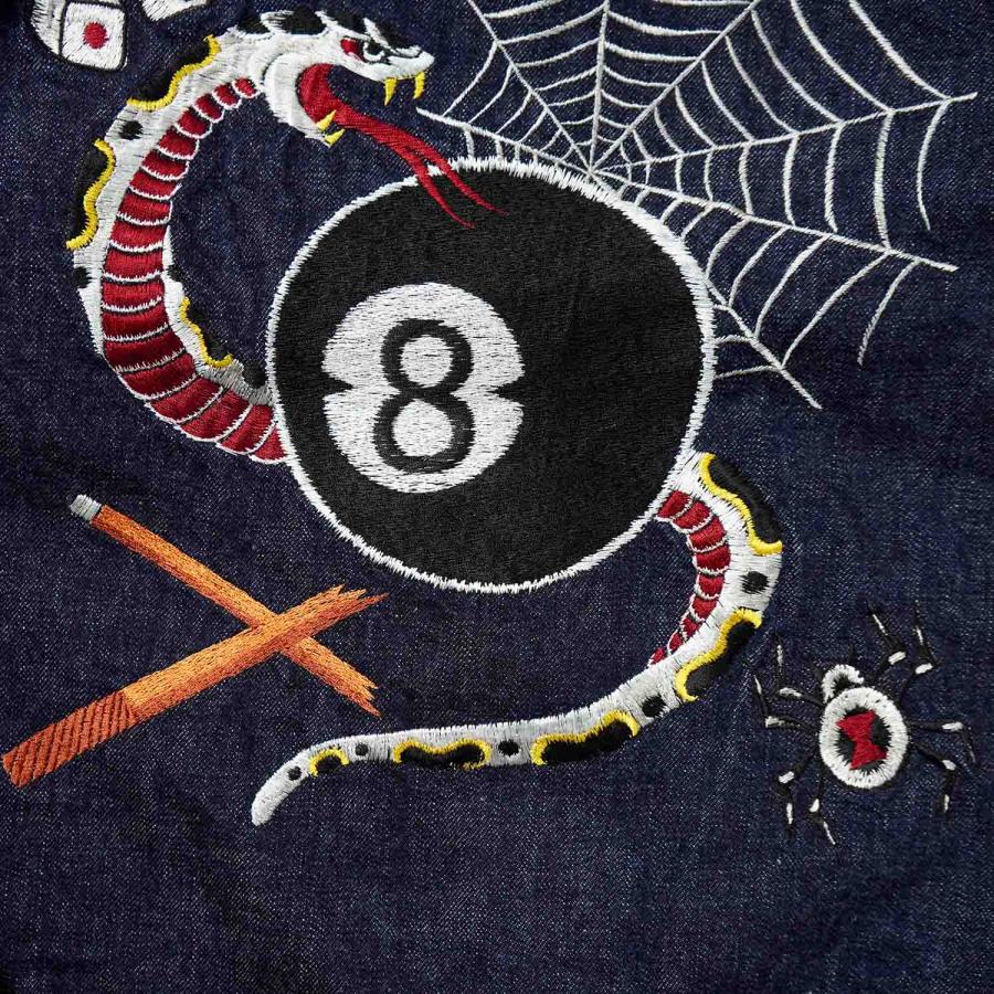 FULLCOUNT フルカウント FULLCOUNT×彫だい  デニム ジャケット  “CLASSIC TATTOO EMBROIDERY TYPE 2nd DENIM JACKET 13.7oz”  ONE WASH  2102E | FULLCOUNT | 09