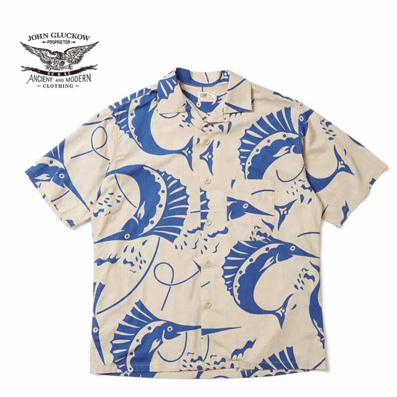 ジョングラッコー Lot JG-18 Sailfish Shirt John Gluckow ジョングラッコー Lot JG-18 Sailfish Shirt