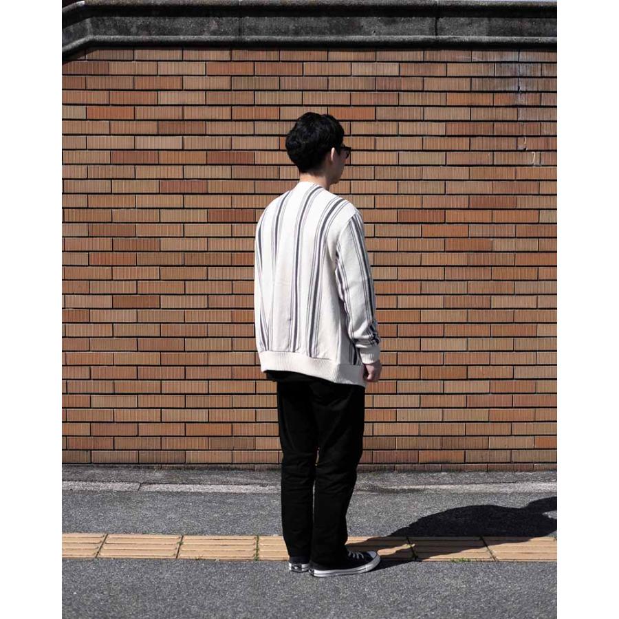 ORGUEIL オルゲイユニット カーディガン Stripe Knit Cardigan OR-4293