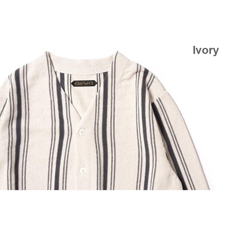 ORGUEIL オルゲイユ ストライプカーディガン 未使用42 ORGUEIL オルゲイユニット カーディガン Stripe Knit Cardigan OR-4293