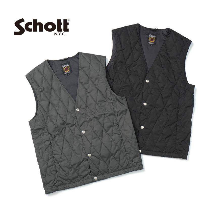 Schott N.Y.C ショット ダウン ベスト Schott N.Y.C ショット ダウン ベスト