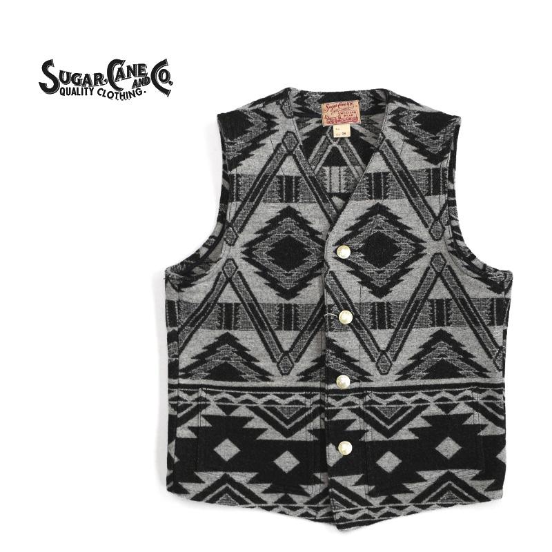 美品 シュガーケーン NATIVE AMERICAN BLANKET VEST SUGAR CANE シュガーケーン ベスト “NATIVE AMERICAN WOOL