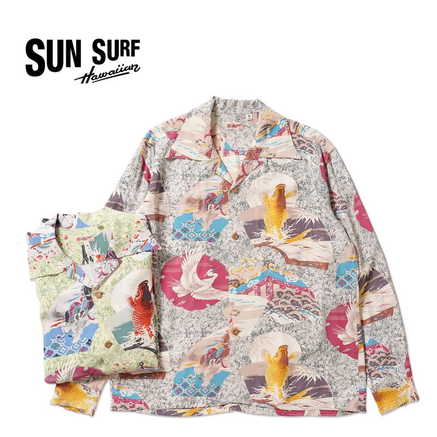 SUN SURF サンサーフ 長袖 アロハシャツ “JAPANESE QUAINT DESIGN