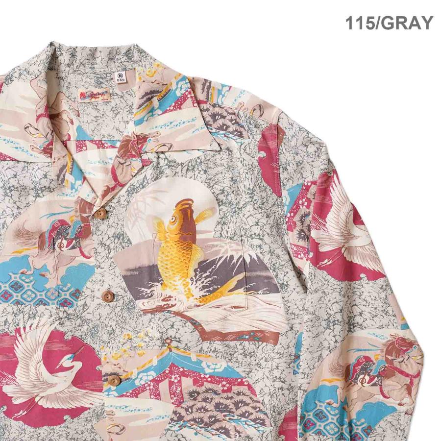 SUN SURF サンサーフ 長袖 アロハシャツ “JAPANESE QUAINT DESIGN