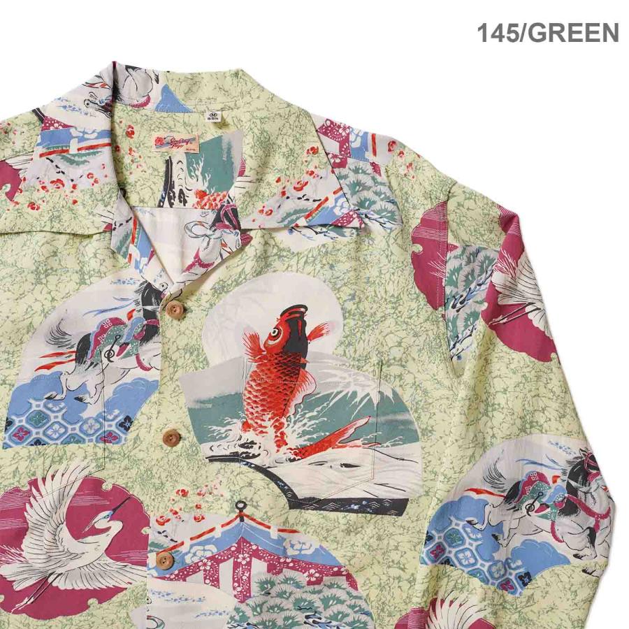 SUN SURF サンサーフ アロハシャツ 長袖 美品 SUN SURF サンサーフ 長袖 アロハシャツ “JAPANESE QUAINT DESIGN