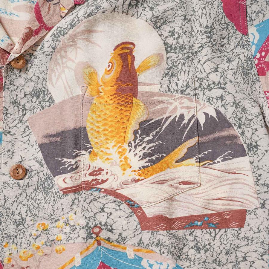SUN SURF サンサーフ 長袖 アロハシャツ “JAPANESE QUAINT DESIGN