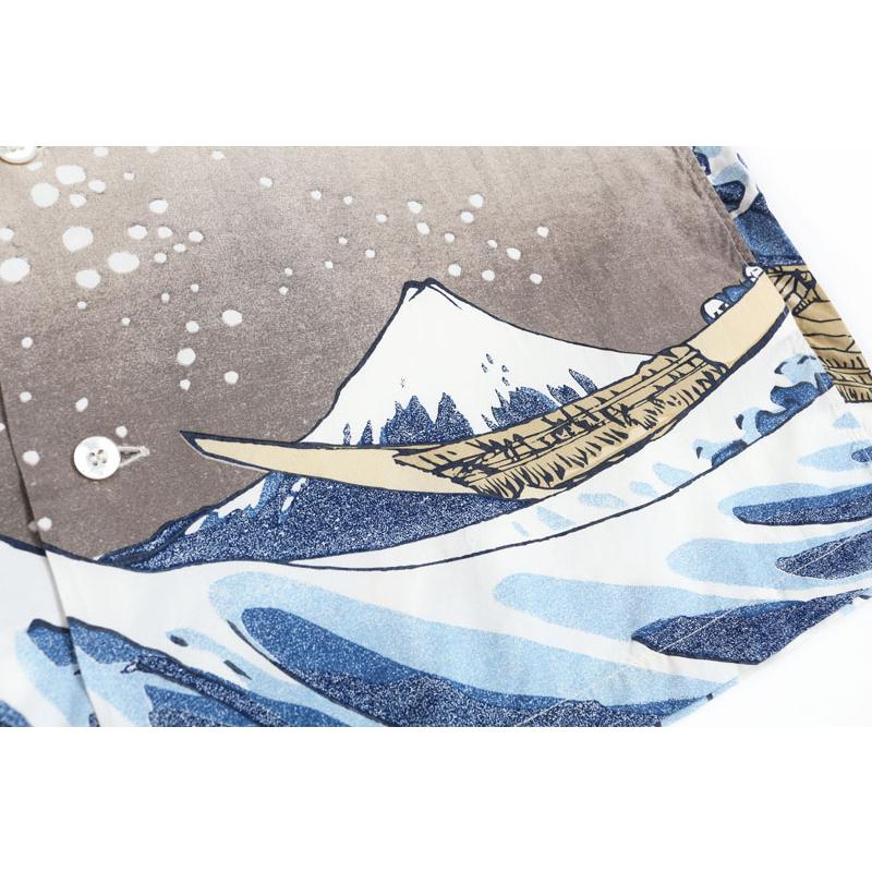 SUN SURF サンサーフ 半袖アロハシャツ 2023 日本の意匠 “神奈川沖浪裏” SS37651-23｜rogues｜08